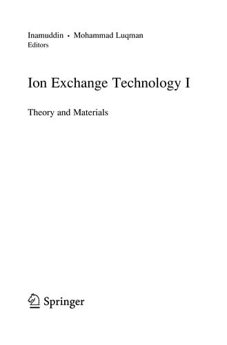 Ion-exchange Technology I