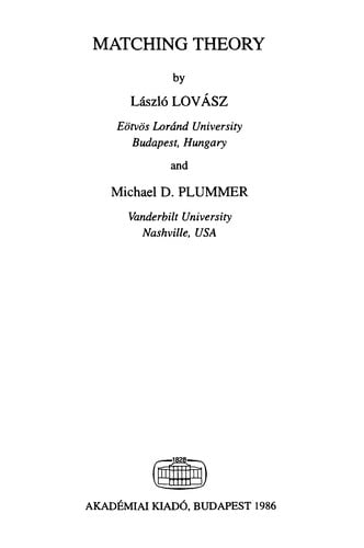 Matching theory