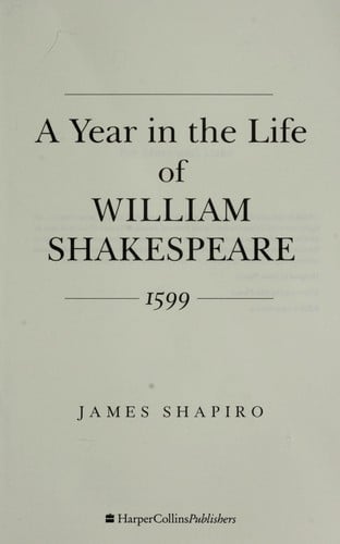 A year in the life of William Shakespeare, 1599