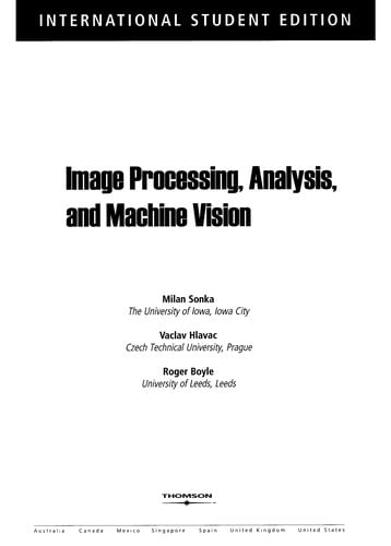 Image processing, analysis, and machine vision