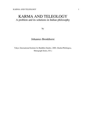 Karma and teleology