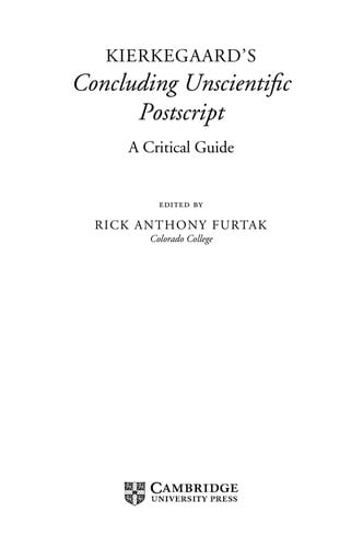 Kierkegaard's Concluding unscientific postscript