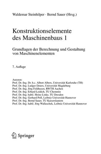 Konstruktionselemente des Maschinenbaus