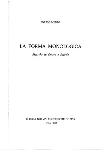 La forma monologica