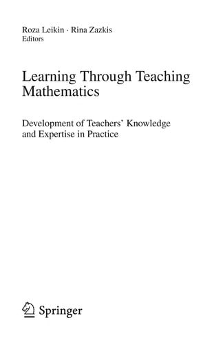 Learning through teaching mathematics