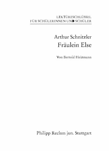 Arthur Schnitzler, Fräulein Else