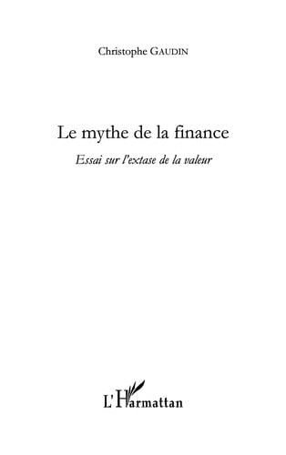 Le mythe de la finance