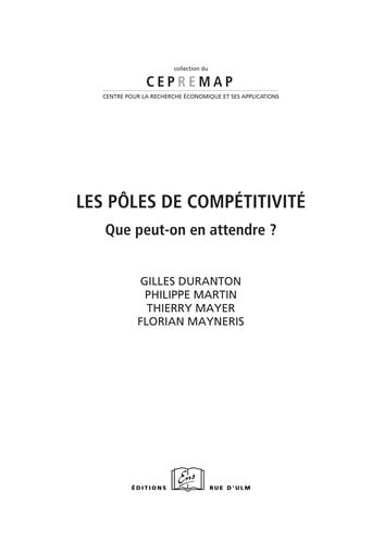 Les pôles de compétitivité
