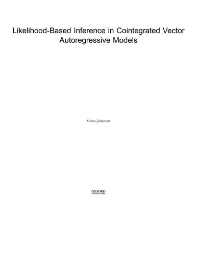 Likelihood-based inference in cointegrated vector autoregressive models