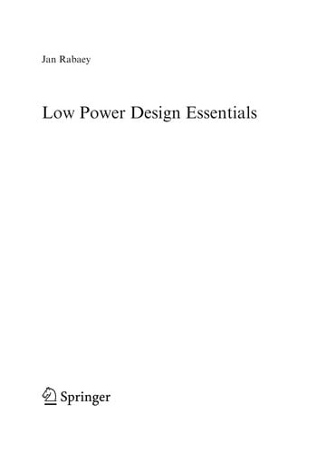 Low power design essentials