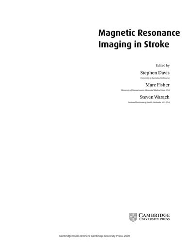 Magnetic resonance imaging in stroke