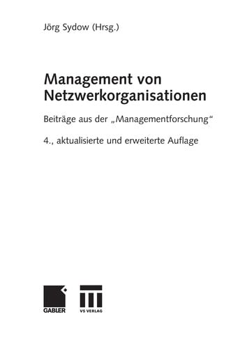 Management von Netzwerkorganisationen