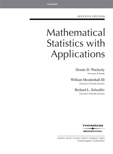Mathematical statistics with applications