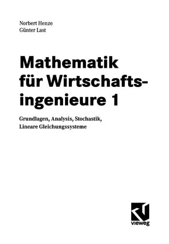 Mathematik für Wirtschaftsingenieure 1