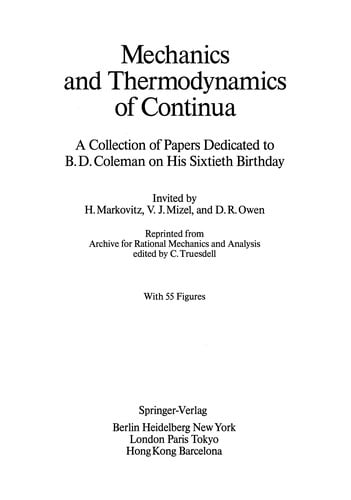 Mechanics and thermodynamics of continua