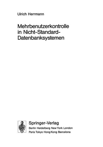 Mehrbenutzerkontrolle in Nicht-Standard-Datenbanksystemen