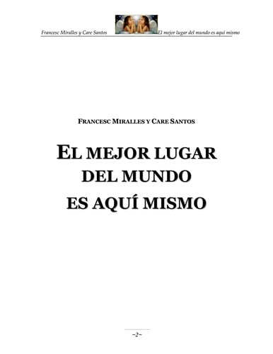 El mejor lugar del mundo es aquí mismo