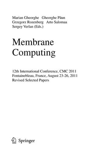 Membrane Computing