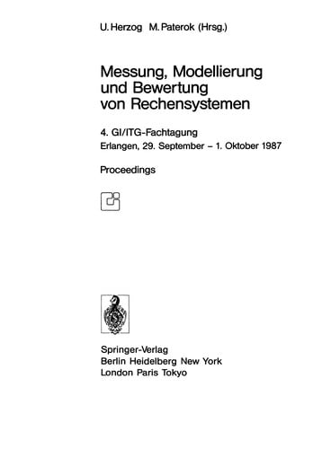 Messung, Modellierung und Bewertung von Rechensystemen