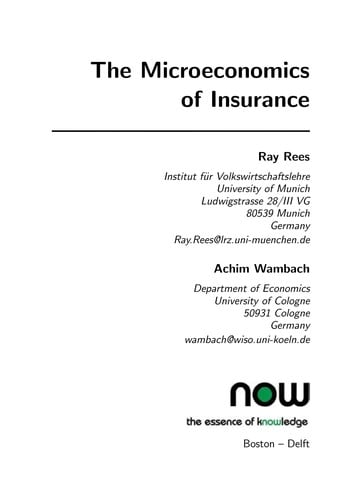 Microeconomics of insurance
