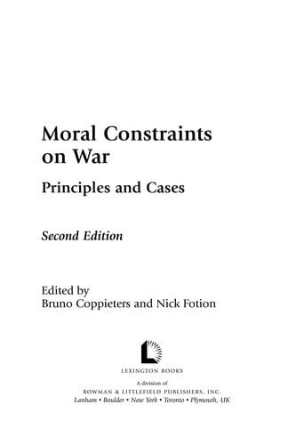 Moral constraints on war