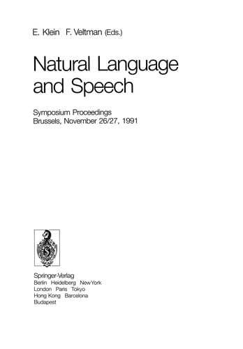 Natural Language and Speech