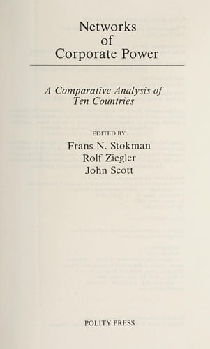 Networks of corporate power