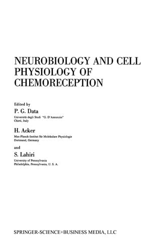Neurobiology and cell physiology of chemoreception