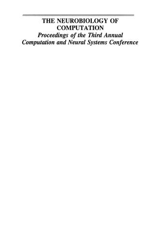 The Neurobiology of Computation