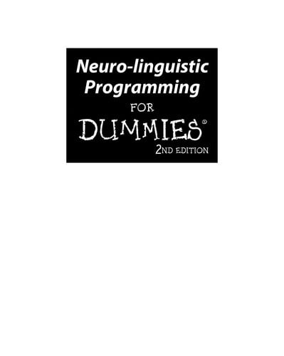Neuro-linguistic programming for dummies, 2nd edition