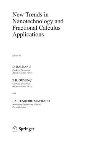 New trends in nanotechnology and fractional calculus applications