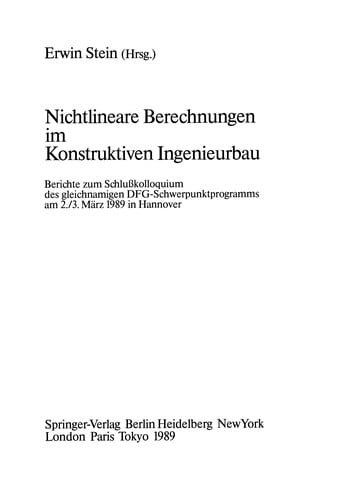 Nichtlineare Berechnungen im Konstruktiven Ingenieurbau