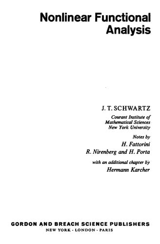 Nonlinear functional analysis
