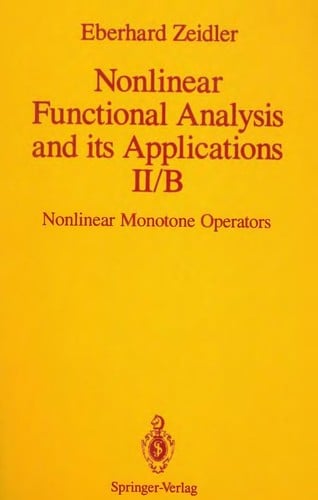 Nonlinear functional analysis and its applications