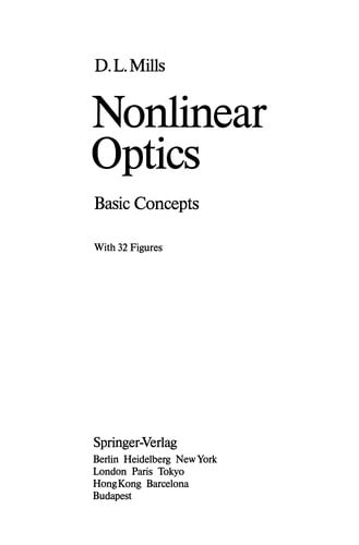 Nonlinear Optics