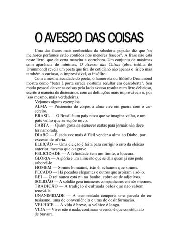 O avesso das coisas