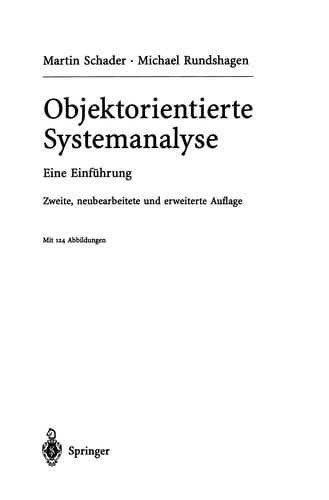 Objektorientierte Systemanalyse