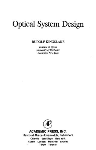 Opticalsystem design