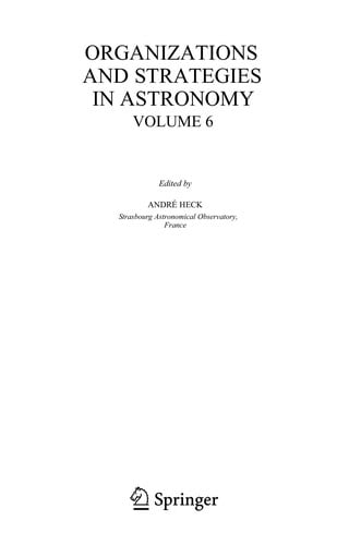 Organizations and strategies in astronomy