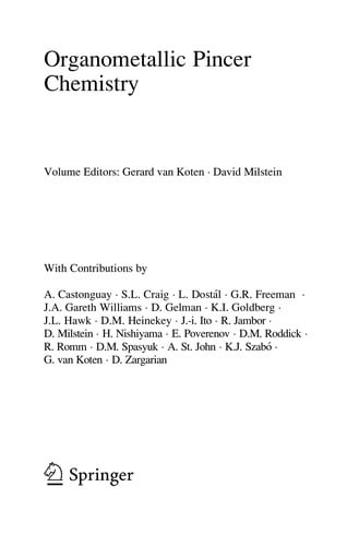 Organometallic Pincer Chemistry