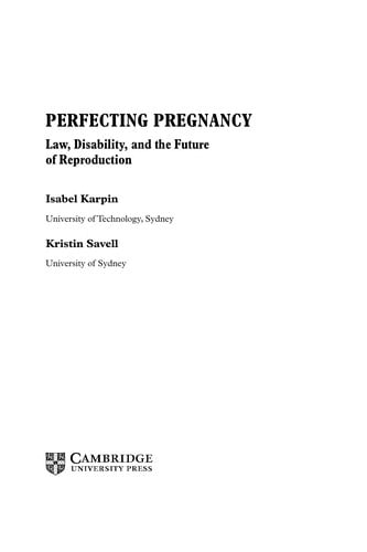 Perfecting pregnancy