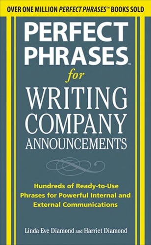 Perfect phrases for writing company announcements