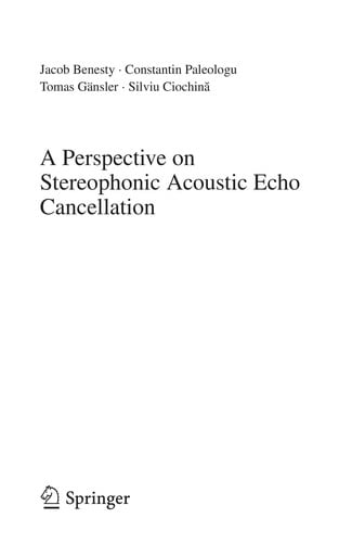 A Perspective on Stereophonic Acoustic Echo Cancellation
