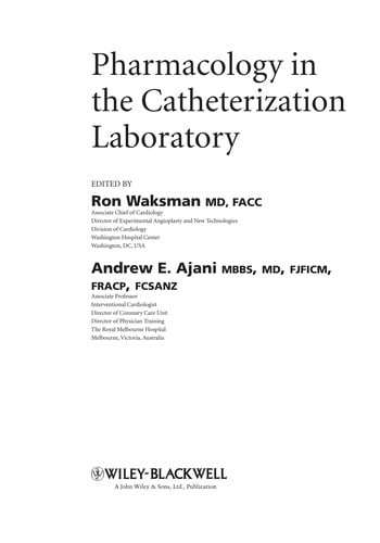 Pharmacology in the catheterization laboratory