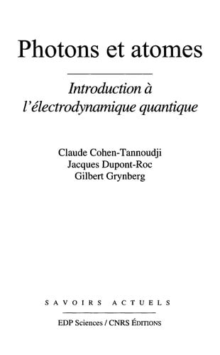 Photons et atomes