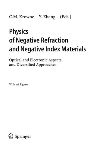 Physics of negative refraction and negative index materials