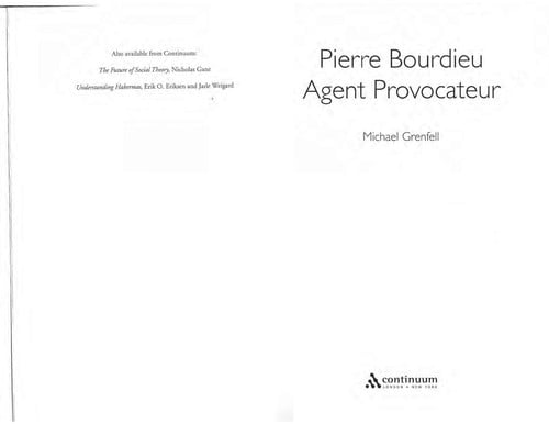 PIERRE BOURDIEU: AGENT PROVOCATEUR