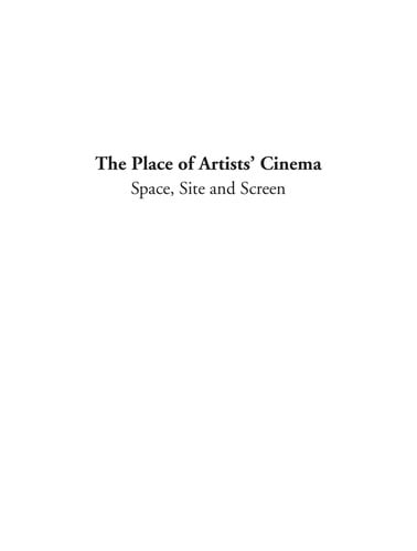 The place of artists' cinema