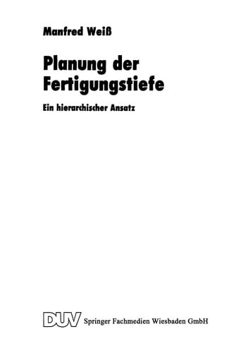 Planung der Fertigungstiefe