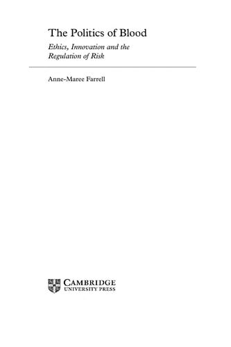 The politics of blood